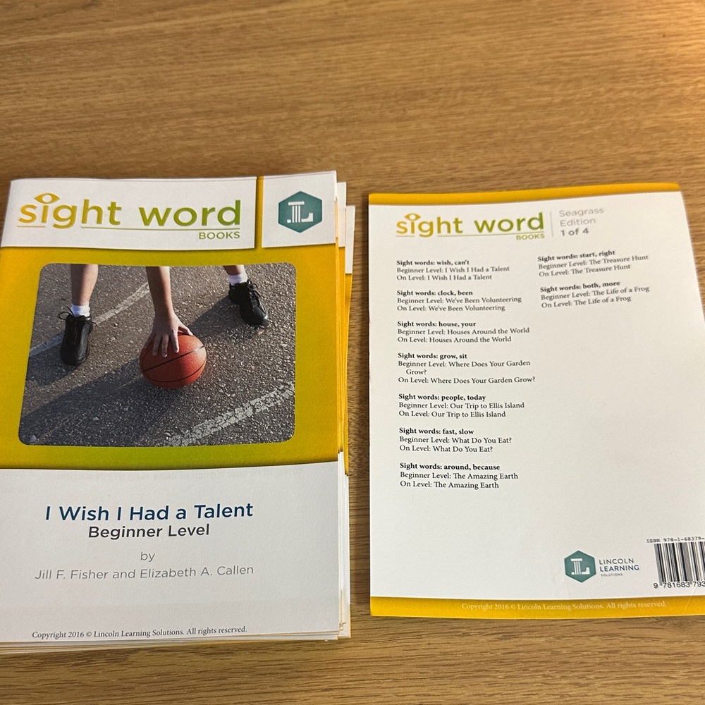Sight Word Books Beginner Level